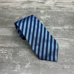 Sartori Blue & Navy Repp Stripe Silk Tie